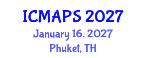 International Conference on Mathematical and Physical Sciences (ICMAPS) January 16, 2027 - Phuket, Thailand