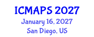 International Conference on Mathematical and Physical Sciences (ICMAPS) January 16, 2027 - San Diego, United States