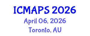 International Conference on Mathematical and Physical Sciences (ICMAPS) April 06, 2026 - Toronto, Australia