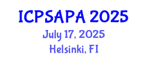 International Conference on Political Sciences and Policy Analysis (ICPSAPA) July 17, 2025 - Helsinki, Finland