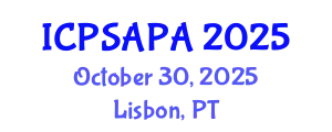 International Conference on Political Sciences and Policy Analysis (ICPSAPA) October 30, 2025 - Lisbon, Portugal