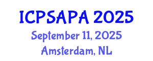 International Conference on Political Sciences and Policy Analysis (ICPSAPA) September 11, 2025 - Amsterdam, Netherlands