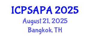 International Conference on Political Sciences and Policy Analysis (ICPSAPA) August 21, 2025 - Bangkok, Thailand