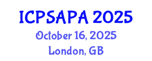 International Conference on Political Sciences and Policy Analysis (ICPSAPA) October 16, 2025 - London, United Kingdom
