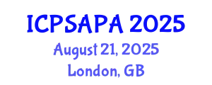 International Conference on Political Sciences and Policy Analysis (ICPSAPA) August 21, 2025 - London, United Kingdom