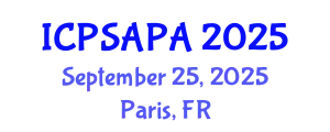 International Conference on Political Sciences and Policy Analysis (ICPSAPA) September 25, 2025 - Paris, France