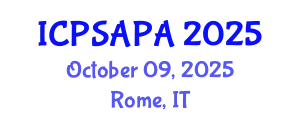 International Conference on Political Sciences and Policy Analysis (ICPSAPA) October 09, 2025 - Rome, Italy