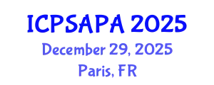 International Conference on Political Sciences and Policy Analysis (ICPSAPA) December 29, 2025 - Paris, France