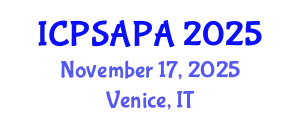 International Conference on Political Sciences and Policy Analysis (ICPSAPA) November 17, 2025 - Venice, Italy