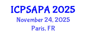 International Conference on Political Sciences and Policy Analysis (ICPSAPA) November 24, 2025 - Paris, France