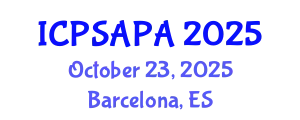 International Conference on Political Sciences and Policy Analysis (ICPSAPA) October 23, 2025 - Barcelona, Spain