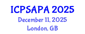 International Conference on Political Sciences and Policy Analysis (ICPSAPA) December 11, 2025 - London, United Kingdom