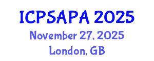 International Conference on Political Sciences and Policy Analysis (ICPSAPA) November 27, 2025 - London, United Kingdom