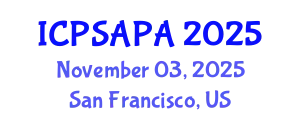 International Conference on Political Sciences and Policy Analysis (ICPSAPA) November 03, 2025 - San Francisco, United States