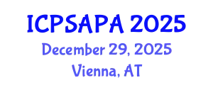 International Conference on Political Sciences and Policy Analysis (ICPSAPA) December 29, 2025 - Vienna, Austria