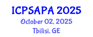 International Conference on Political Sciences and Policy Analysis (ICPSAPA) October 02, 2025 - Tbilisi, Georgia