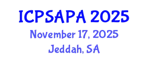 International Conference on Political Sciences and Policy Analysis (ICPSAPA) November 17, 2025 - Jeddah, Saudi Arabia