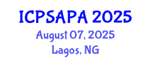International Conference on Political Sciences and Policy Analysis (ICPSAPA) August 07, 2025 - Lagos, Nigeria