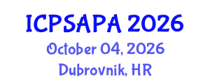International Conference on Political Sciences and Policy Analysis (ICPSAPA) October 04, 2026 - Dubrovnik, Croatia