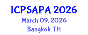 International Conference on Political Sciences and Policy Analysis (ICPSAPA) March 09, 2026 - Bangkok, Thailand