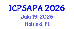 International Conference on Political Sciences and Policy Analysis (ICPSAPA) July 19, 2026 - Helsinki, Finland