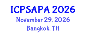 International Conference on Political Sciences and Policy Analysis (ICPSAPA) November 29, 2026 - Bangkok, Thailand