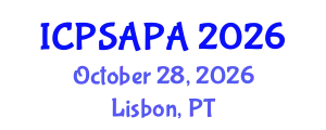 International Conference on Political Sciences and Policy Analysis (ICPSAPA) October 28, 2026 - Lisbon, Portugal