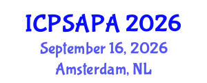 International Conference on Political Sciences and Policy Analysis (ICPSAPA) September 16, 2026 - Amsterdam, Netherlands