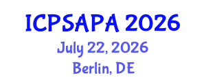 International Conference on Political Sciences and Policy Analysis (ICPSAPA) July 22, 2026 - Berlin, Germany