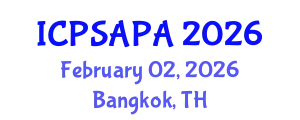International Conference on Political Sciences and Policy Analysis (ICPSAPA) February 02, 2026 - Bangkok, Thailand