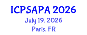 International Conference on Political Sciences and Policy Analysis (ICPSAPA) July 19, 2026 - Paris, France