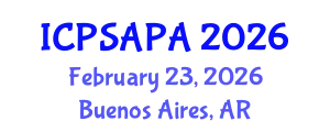 International Conference on Political Sciences and Policy Analysis (ICPSAPA) February 23, 2026 - Buenos Aires, Argentina