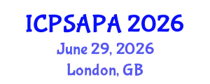 International Conference on Political Sciences and Policy Analysis (ICPSAPA) June 29, 2026 - London, United Kingdom