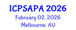 International Conference on Political Sciences and Policy Analysis (ICPSAPA) February 02, 2026 - Melbourne, Australia