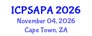 International Conference on Political Sciences and Policy Analysis (ICPSAPA) November 04, 2026 - Cape Town, South Africa