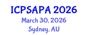 International Conference on Political Sciences and Policy Analysis (ICPSAPA) March 30, 2026 - Sydney, Australia