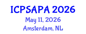 International Conference on Political Sciences and Policy Analysis (ICPSAPA) May 11, 2026 - Amsterdam, Netherlands