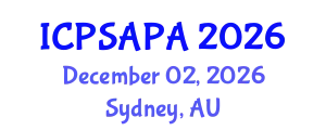 International Conference on Political Sciences and Policy Analysis (ICPSAPA) December 02, 2026 - Sydney, Australia