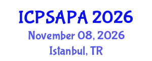 International Conference on Political Sciences and Policy Analysis (ICPSAPA) November 08, 2026 - Istanbul, Turkey