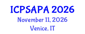 International Conference on Political Sciences and Policy Analysis (ICPSAPA) November 11, 2026 - Venice, Italy