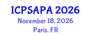 International Conference on Political Sciences and Policy Analysis (ICPSAPA) November 18, 2026 - Paris, France