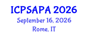 International Conference on Political Sciences and Policy Analysis (ICPSAPA) September 16, 2026 - Rome, Italy