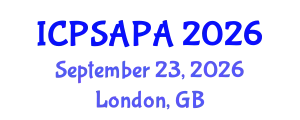 International Conference on Political Sciences and Policy Analysis (ICPSAPA) September 23, 2026 - London, United Kingdom