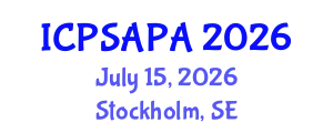 International Conference on Political Sciences and Policy Analysis (ICPSAPA) July 15, 2026 - Stockholm, Sweden
