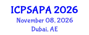 International Conference on Political Sciences and Policy Analysis (ICPSAPA) November 08, 2026 - Dubai, United Arab Emirates