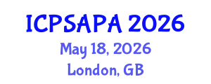 International Conference on Political Sciences and Policy Analysis (ICPSAPA) May 18, 2026 - London, United Kingdom