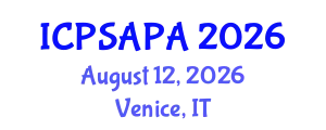 International Conference on Political Sciences and Policy Analysis (ICPSAPA) August 12, 2026 - Venice, Italy
