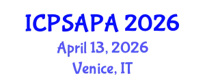 International Conference on Political Sciences and Policy Analysis (ICPSAPA) April 13, 2026 - Venice, Italy