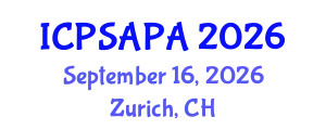 International Conference on Political Sciences and Policy Analysis (ICPSAPA) September 16, 2026 - Zurich, Switzerland