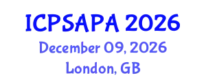 International Conference on Political Sciences and Policy Analysis (ICPSAPA) December 09, 2026 - London, United Kingdom